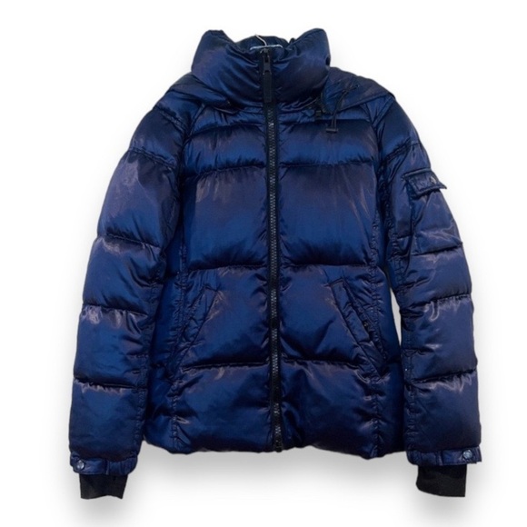S13 Jackets & Blazers - S13 Navy Duck Down Fill Classic Full Zip Winter Snow Puffer Coat Women's M